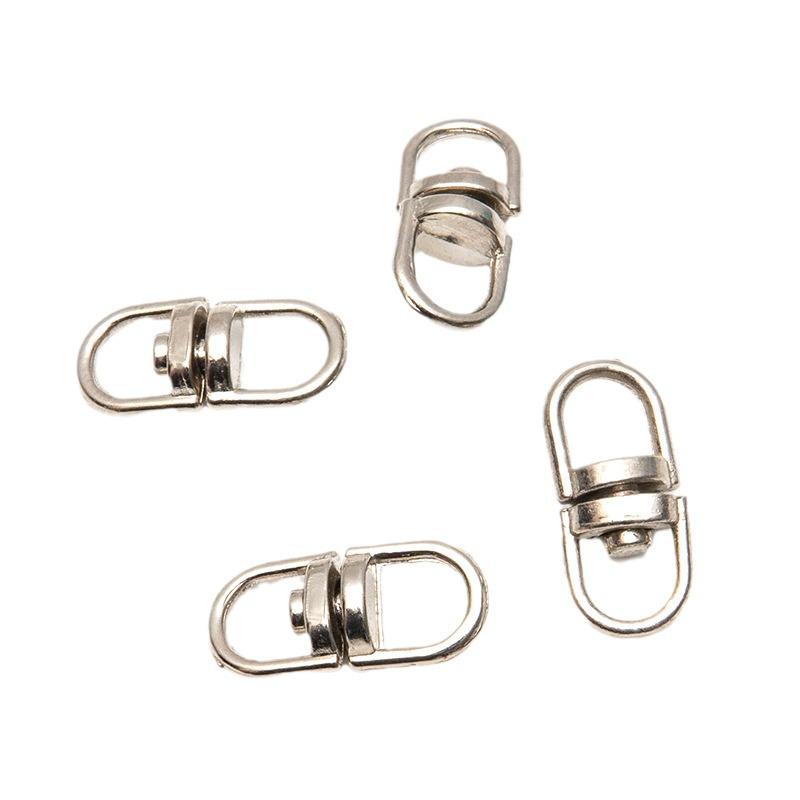 Rotating Figure-8 Metal Keychain Accessory