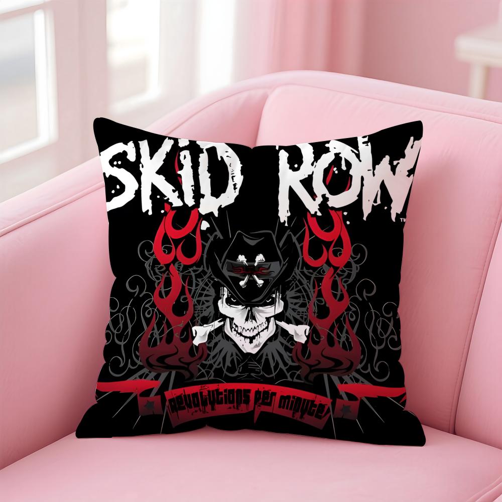 S-Skid Rows Singer Cushion Cover Comfortable Reversible Pillow Cover Ideal For Car Sofa Bedroom & Beyond