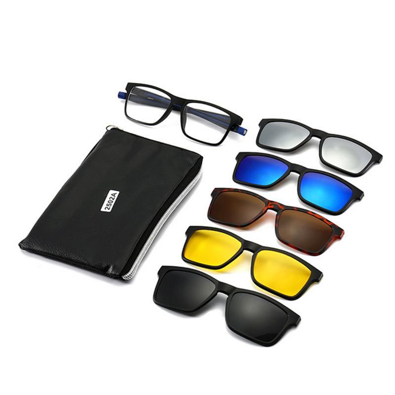 2502 Magnetic Unisex Optical Prescription Sunglasses Slip Chain Hanging Neck Myopia -0.5 To -6.0 Reading +0.5 TO +6.0