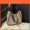 Sac Cabas Tissé Élégant Et Tendance Grande Capacité Pour Femmes En Couleurs Noir Blanc Marron Et Kaki