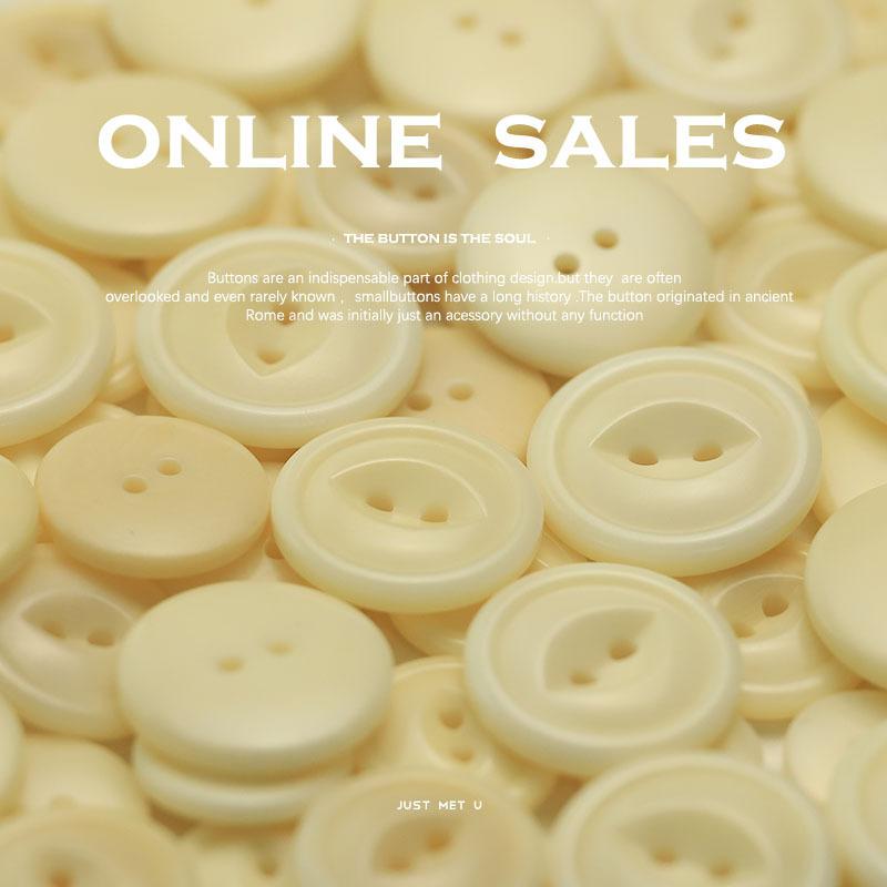 5Pcs Two-Eye Fruit Material Button Knitted Cardigan Sweater Jacket Button Suit Coat Clothing Decorative Button