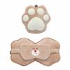 Cuscino da Collo Creativo 2 in 1 Portatile Cartone Animato Copriocchi da Viaggio Maschera da Sonno Multifunzionale in Velluto Ufficio