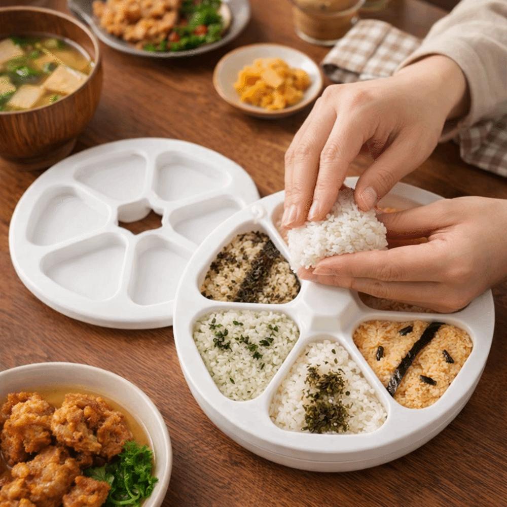 6 Grids Sushi Press Japanese Style Onigiri Mold Practical Triangle Sushi Mold  Japanese Cuisine