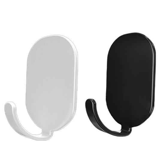 5PCS Wall Hooks Self-Adhesive Waterproof Hooks Strong Load-Bearing Rust-Resistant Hook for Bathroom Kitchen