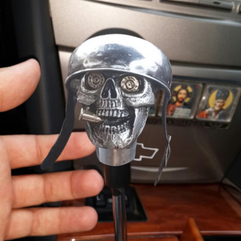 Skull Shifter Knob Skull Soldier Handle Shifting Knob Handcrafted Car Stick Shift Knob Alloy Gear Shift Knob For Manual