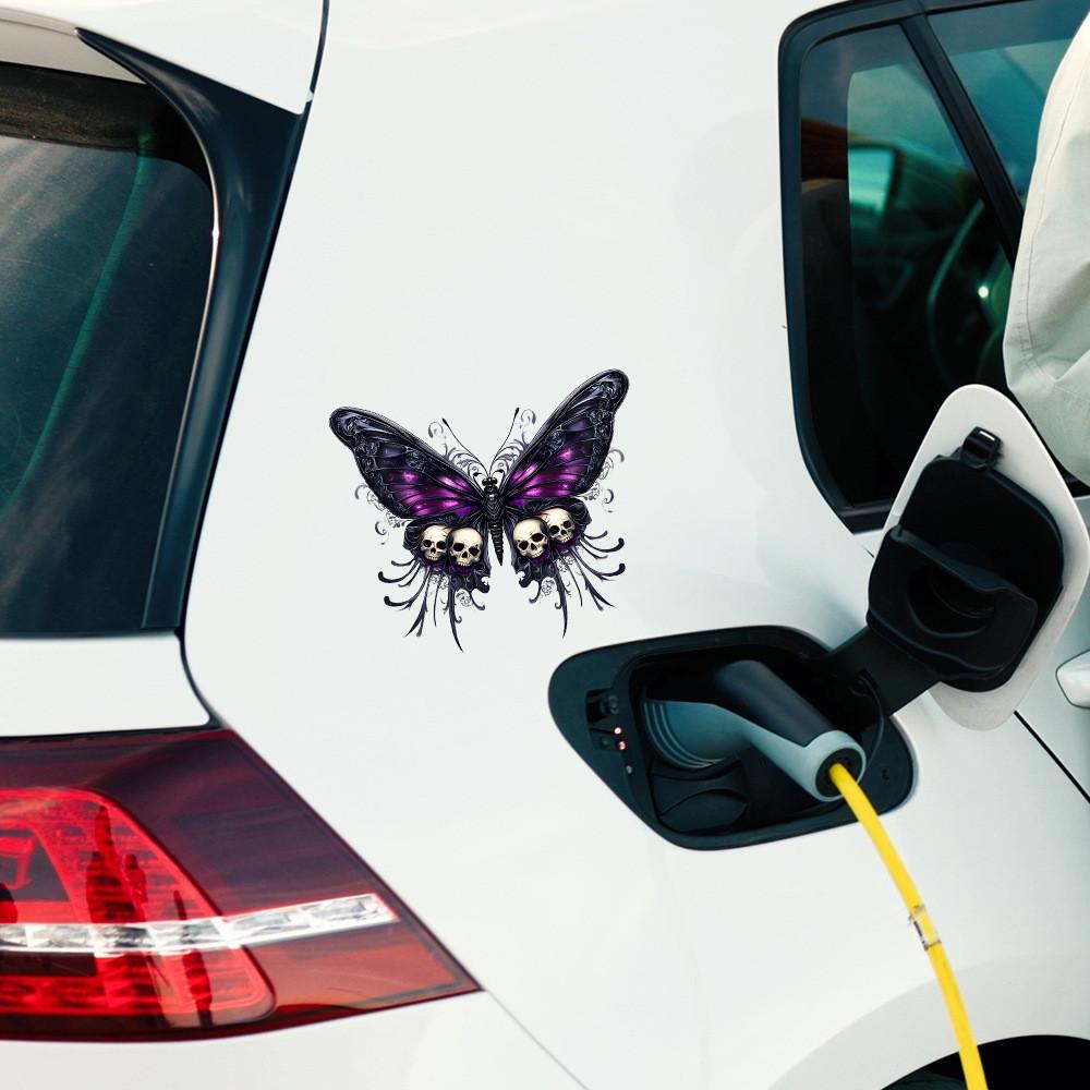 Skeleton Halloween Creative Butterfly Pattern Paste Decor Sticker Car For