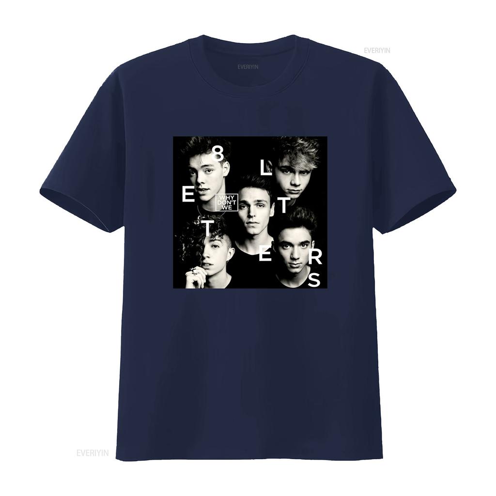 Why Dont We T Shirt Concert 8 Letters Tour Boy Band Member Faces Adult 2xl Vintage Unisex Designer Clothes Fashion