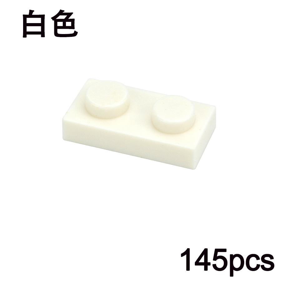 145Pcs MOC 1x2 Thin Plate Building Blocks - Educational Creative Bricks Compatible with 3023 for Kids