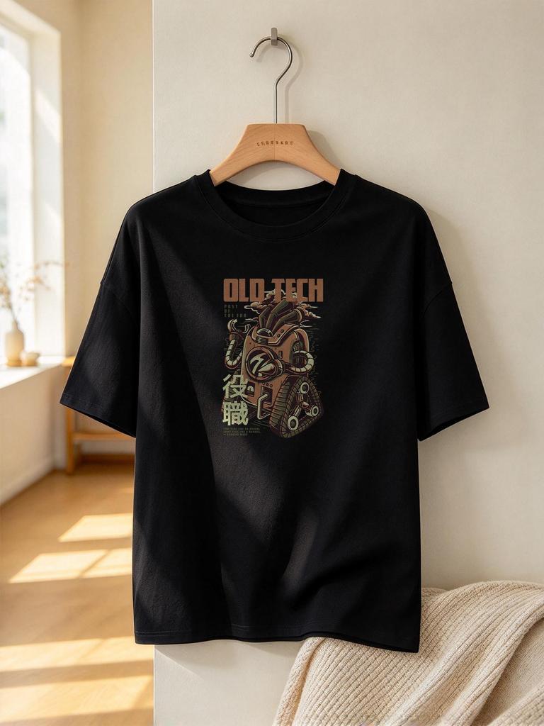 Unisex T-shirt Vintage Old Tech Graphic Casual Comfortable Soft Tee Tops