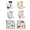 Automatic Dog Cat Feeder 2 In 1 Feeder and Waterer Set Food and Water Supply Portable Removable Dry and Wet Separation