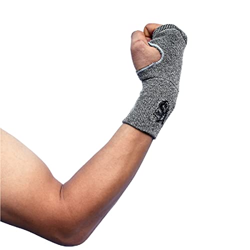 

VITAL SALVEO Compression Wrist Sleeve for Wrist and Palm, CJ-5104, 1 Piece (Suitable for One Arm), Light Gray (L)