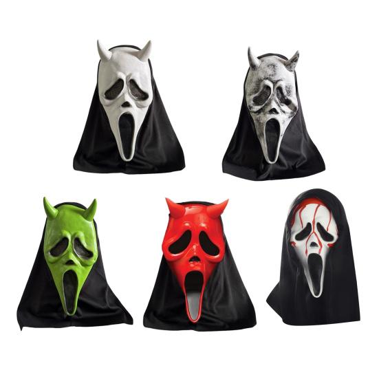 Diabolská maska na tvár pre dospelých Horor Krik Duch Maska na celú tvár na Halloween Maškarný večierok Kostým Cosplay Rekvizita