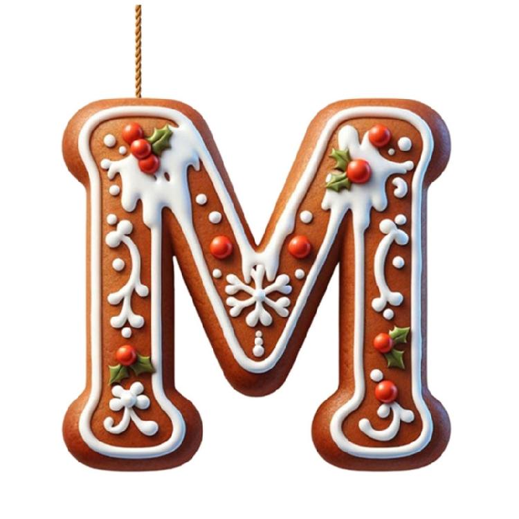 Child Safe Acrylic Christmas Letter Ornament Gingerbreads Homes Decors For Car Homes Decoration Holiday Party Accessory