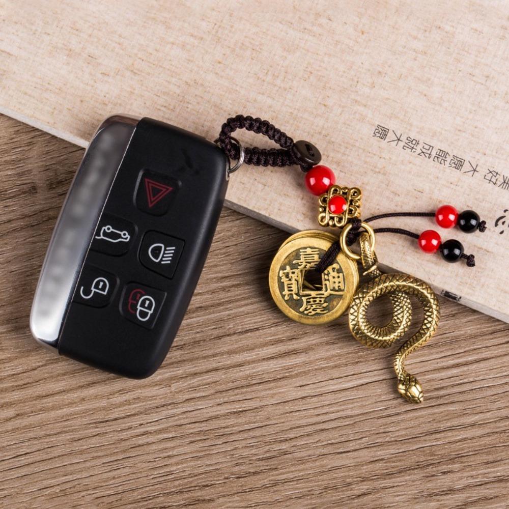 Wealth Zodiac Keychain Animals Car Key Chain Creative Snake Key Ring  Gift