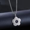 Stainless Steel Flower Necklaces Pendant Chain Necklaces Jewelry Flower Pendant Necklace Party Jewelry Girls Women Gifts