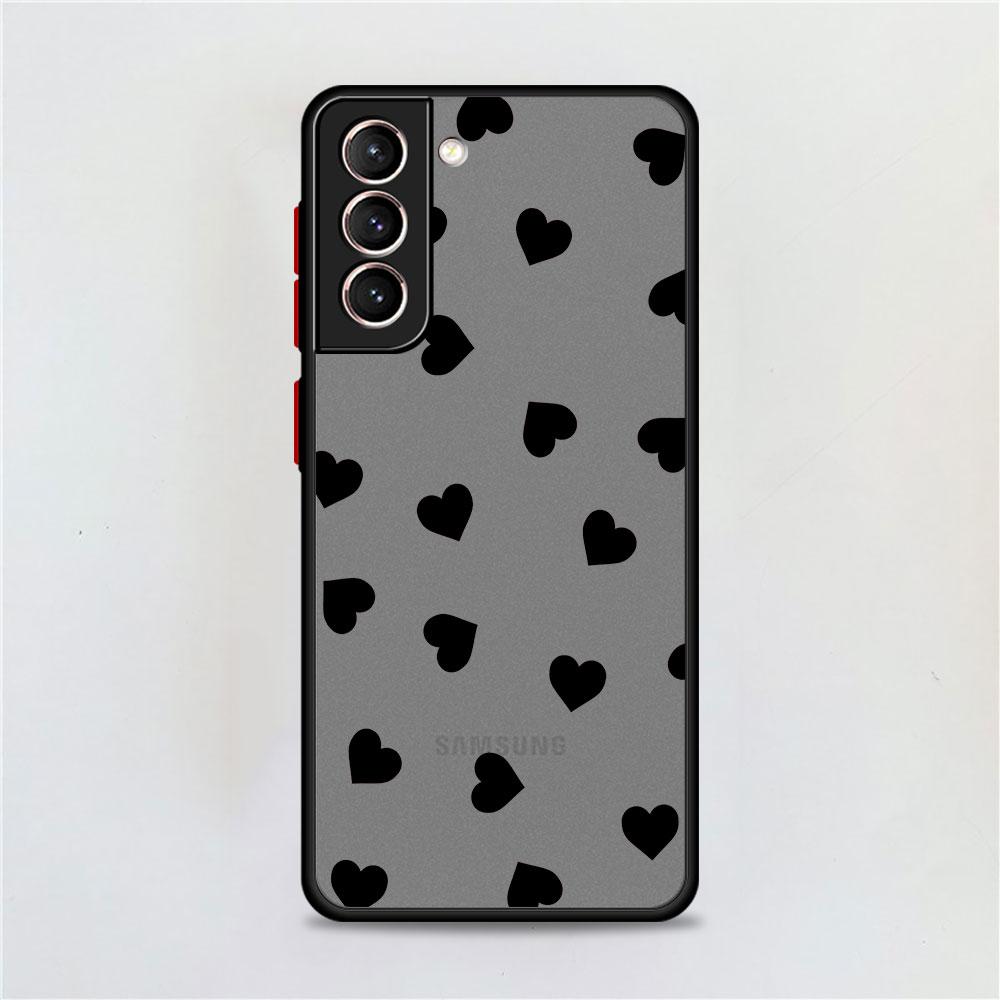 Blumen Mattes Case Für Samsung Galaxy S22 S20 S21 FE S10 S9 Plus S8 Capa Note 20 Ultra 10 Lite Handy Fundas