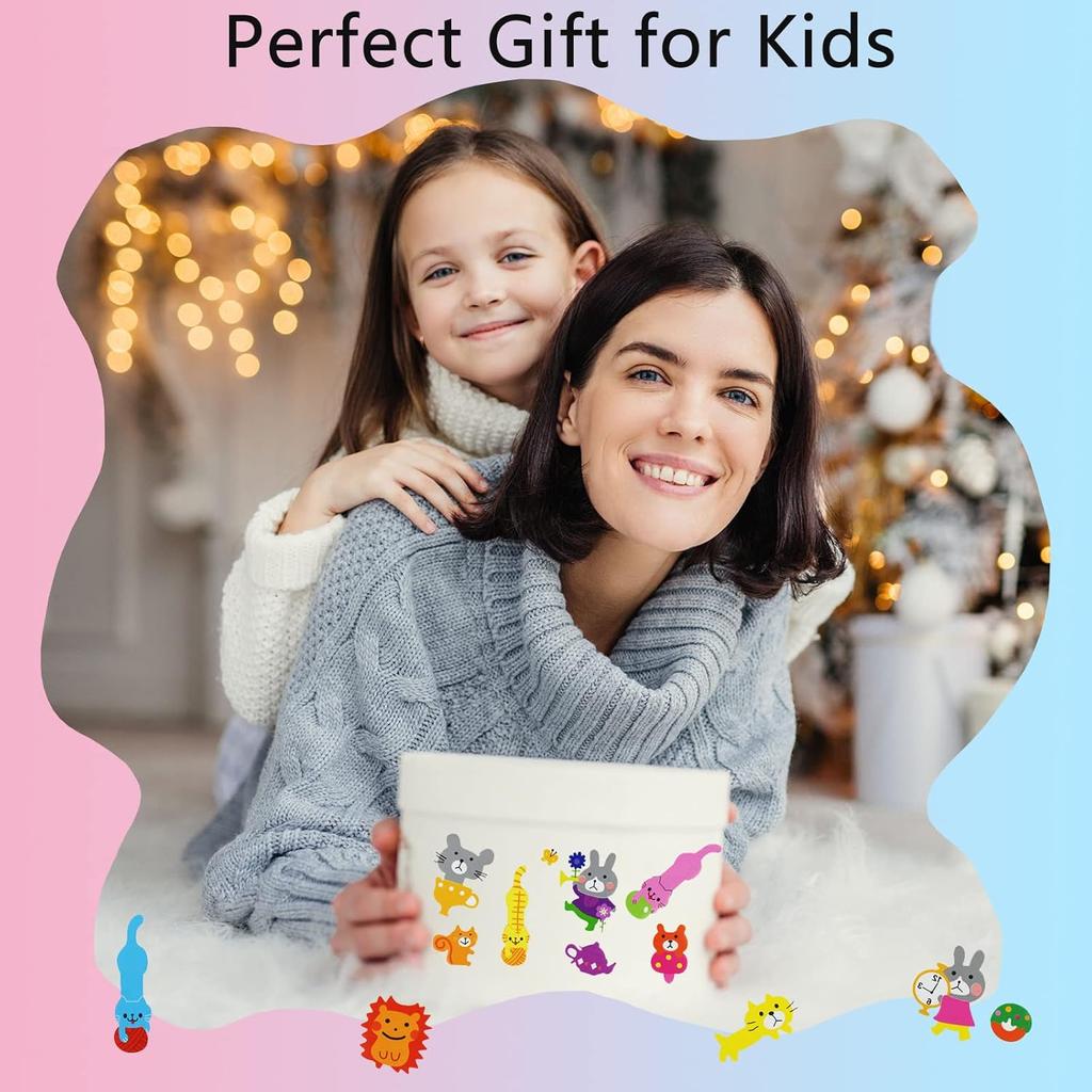 10Sheets Animal 3D Puffy Stickers for Toddlers Kids, Bulk Preschool Sticker Sheets for Reward, Craft, Scrapbooking