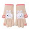 Children's gloves autumn and winter cute super cute five-finger boys and girls baby cartoon warm finger cold-proof thickened gloves
