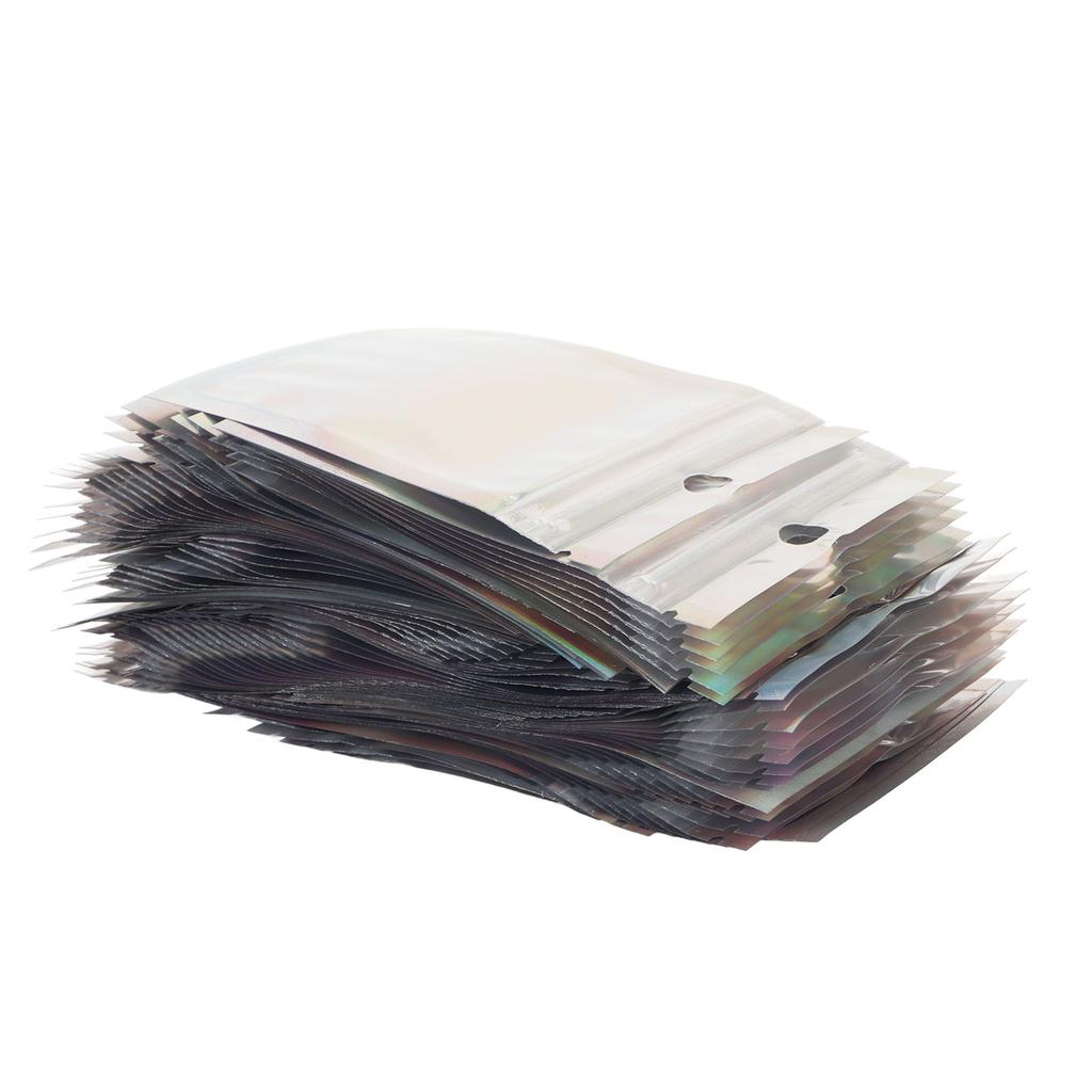 200pcs Laser Packaging Bags Transparent Thicken Dust Proof Laser Ziplock Bags for Mobile Phone Accessories Hardware