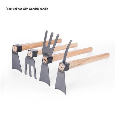 Short-Handled Gardening Hoe and Rake for Weeding and Vegetable Care