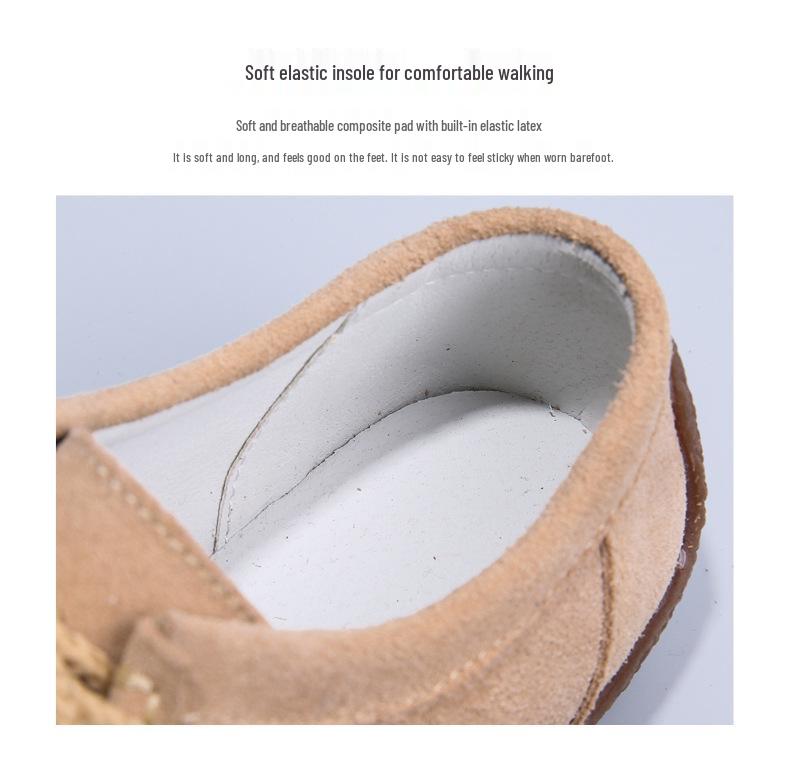 Women's Plus Size Suede Moccasins - 2025 Spring/Autumn Collection with Flat Sole and Cross-Border Tendon Design