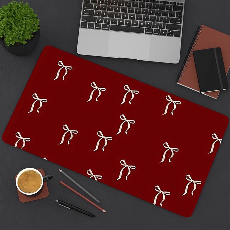 1PC Bow Ribbon Oversized Mouse Pad - Non-Slip Rubber Base Perfect for Office School Esports Home Decor Desk Mat 179A
