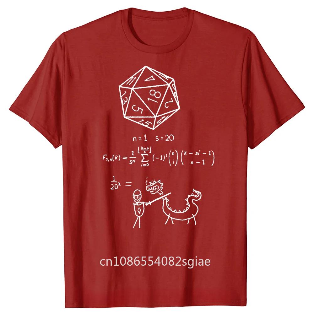 Novelty The Science of 20 Sided Dice T Shirts Graphic Cotton Streetwear Short Sleeve DND D20 Dungeon Gamer Dragon Dice T-shirt