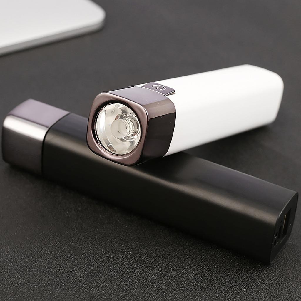 Strong Light Flashlight Searchlight Mini Flashlight + USB Power Bank