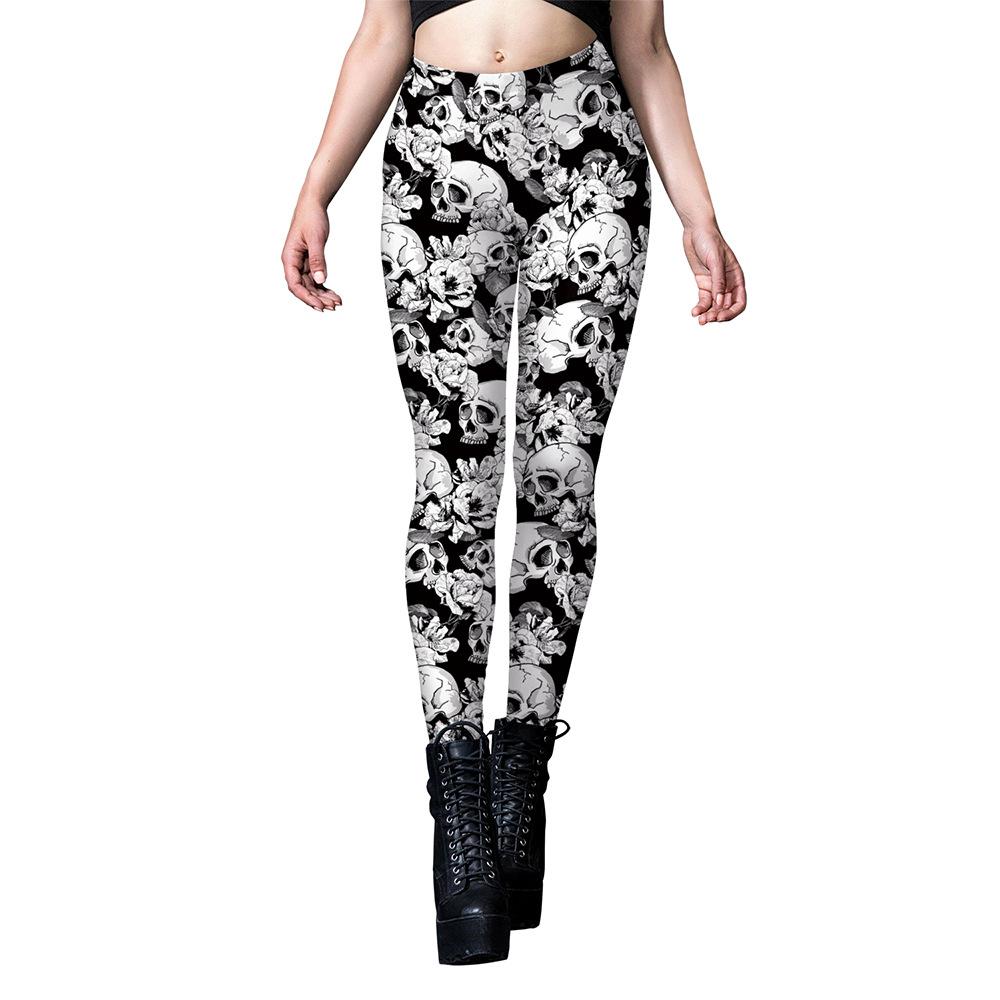 

Halloween orgy spoof digital print stretch sports leggings woman XL