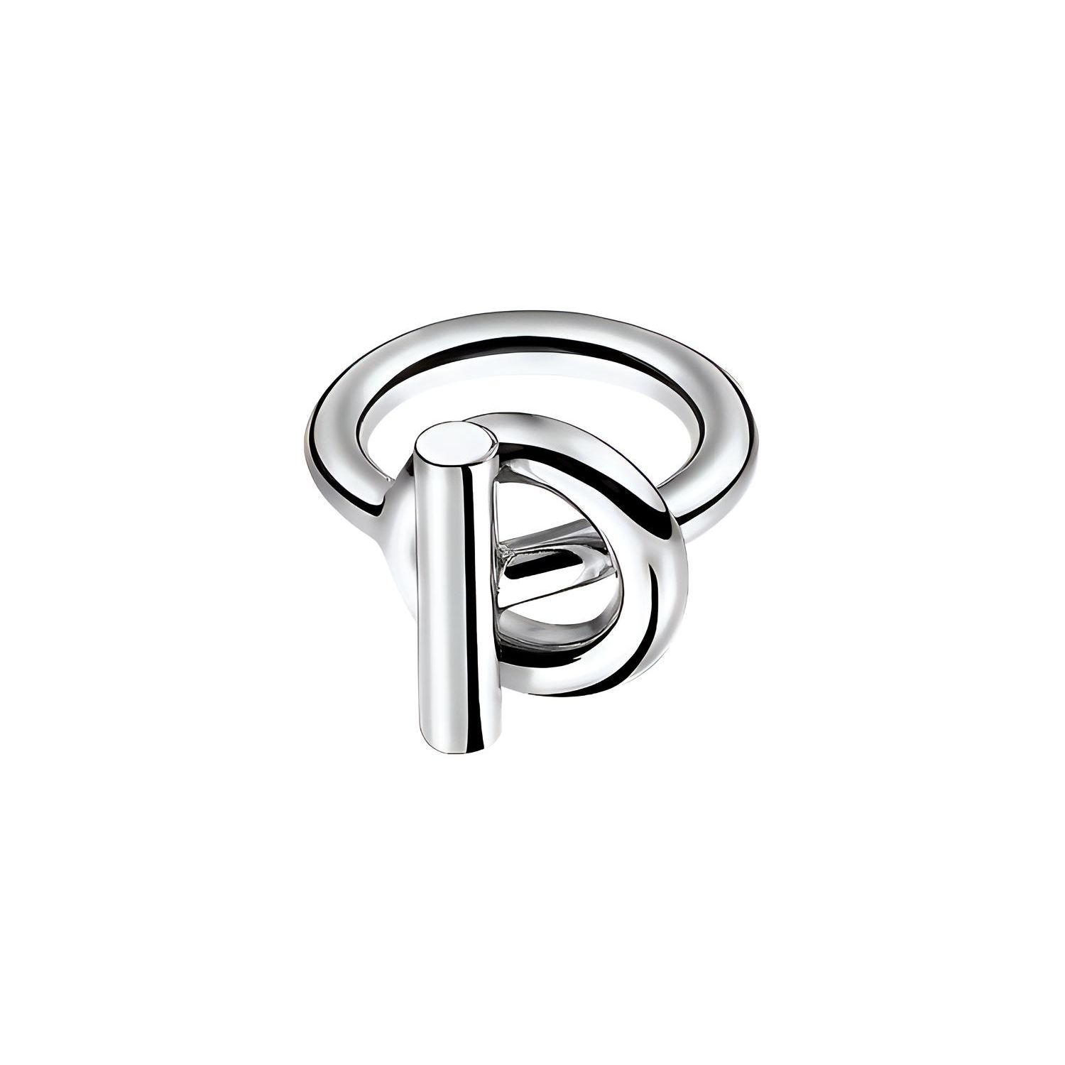 

Hermes Echappee Classic Exquisite Ring Unisex jewelry Silver H103659B 50