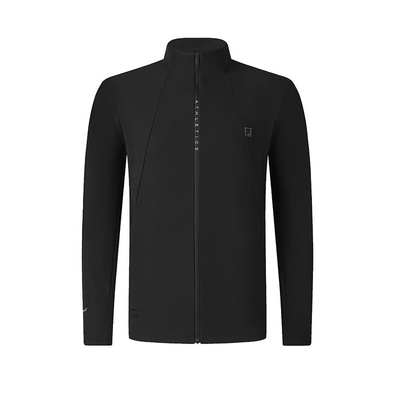Nouveau Manteau à Manches Longues en Tissu Tricoté FILA Homme Noir Foncé A11M511504FBK
