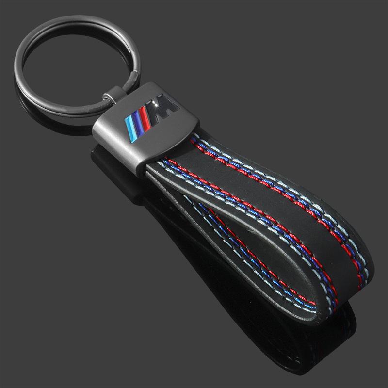 Car Emblem Key Fobs Keyring Leather Keychain Decoration For Bmw M Performance G30 G32 Auto Interior Modification Car Accessories knpc33