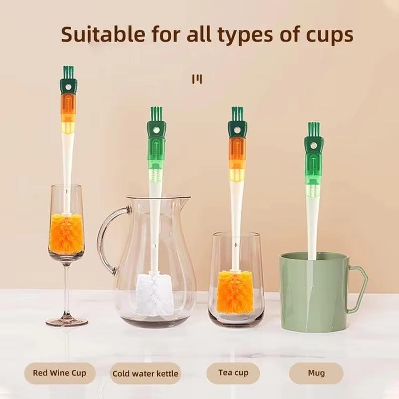 5 In 1 Cup Cleaning Brush Bottle Gap Cleaner Brush Cup Crevice Cleaning Water Bottles Clean Tool Kitchen Cleaning Accessories
