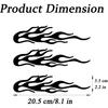 3 Pcs Black Flame Reflective Sticker Decal for Cars Motorcycle
