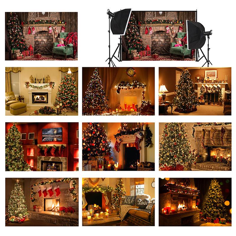 Slavnostní vánoční pozadí krbu, párty banner, nástěnná dekorace, sváteční dekorace pozadí, foto studio, vánoční dekorace
