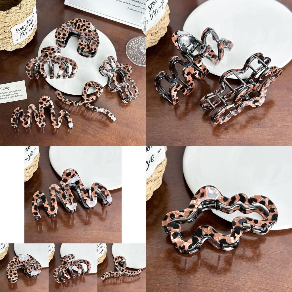 Elegant Vintage Leopard Print Hair Clip Featuring Durable Alloy Material For Stunning Updos And Everyday Styles