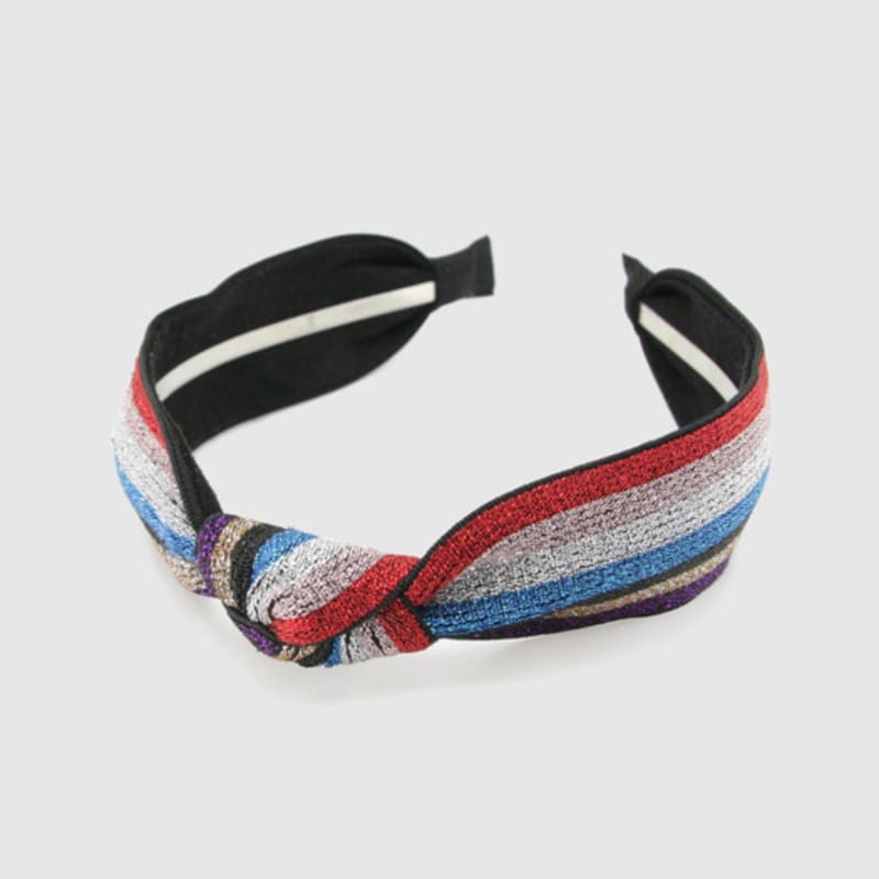 LALA Twinkle Stripe Knoten Haarband - Rot
