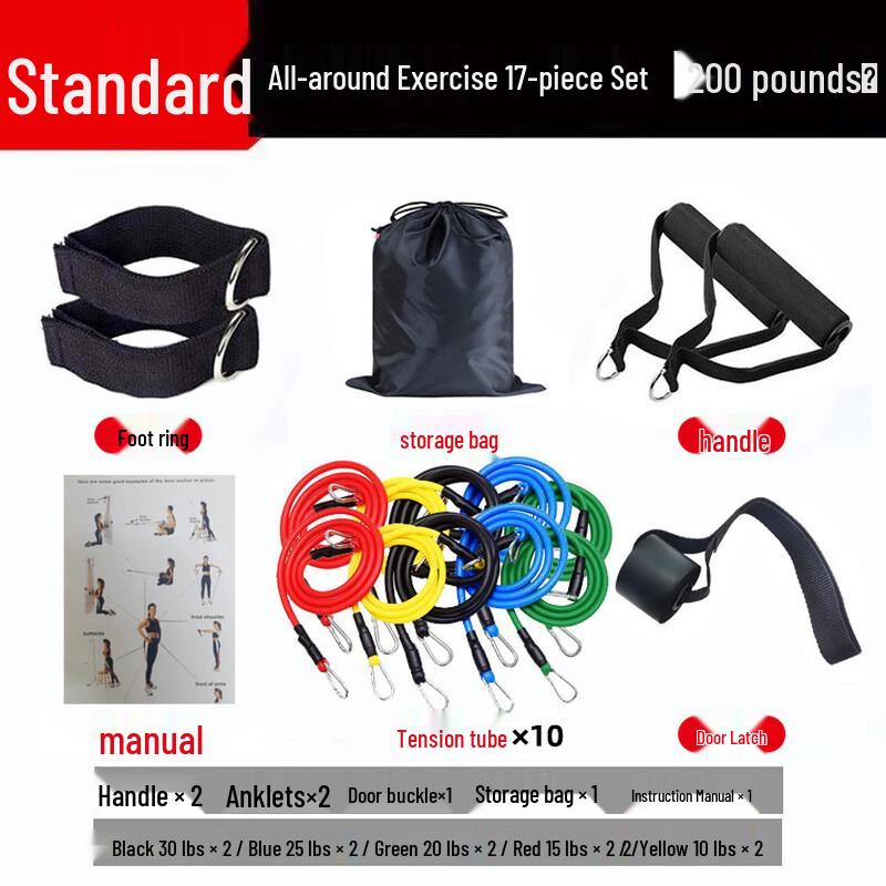 TLXT 17-Piece Resistance Band Training Set