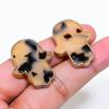 Natural Dendrite Opal Gemstone Brass Jewelry Earring 1.18" AE-12910