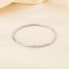 18K Gold-Plated Titanium Steel Stacking Ring and 3mm Round Bangle Bracelet Set for Women
