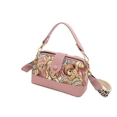 New Bear Embroidered Bag, Fashionable Mobile Phone Change Bag