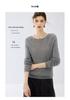 Lekasha Women's Cashmere Round Neck Sweater - Solid Color Knit Pullover