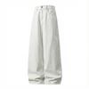 Men Loose Straight Cleanfit Denim Jeans Retro Casual Embroidered Long Pants