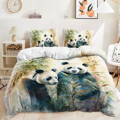 Three-Piece Animal Panda Quilt Set Two-Piece Bedding Set Digital Printing