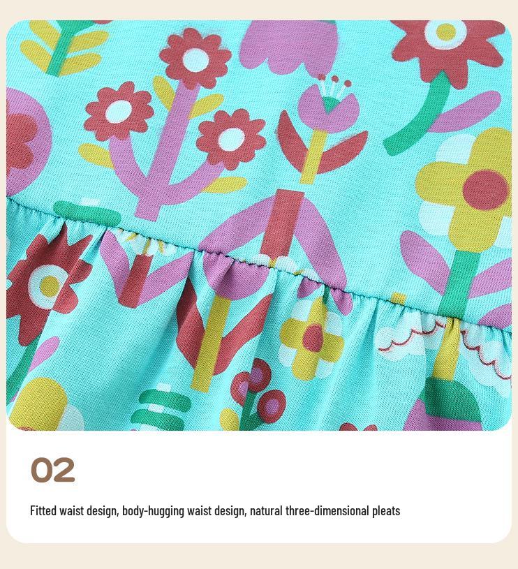 European Style Autumn Floral Princess Dresses for Girls - New Arrival Children's Clothing