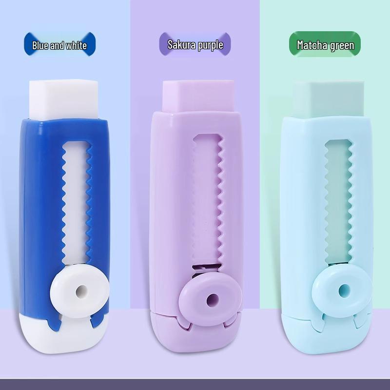 Push-Pull Eraser: Replaceable Core, Low-Crumb, Clean Finish, Multifunctional Stationery for Students.