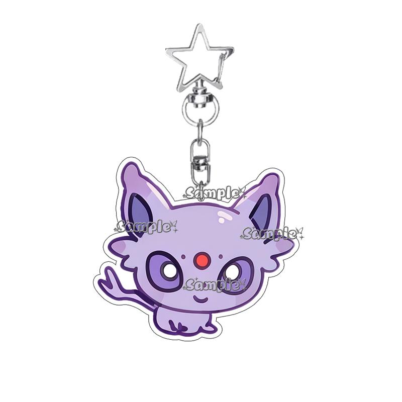 Cartoon Anime Umbreon Sylveon Jolteon Eevee Cute Acrylic Keychain Bag Charm Backpack Pendant Jewelry Ornaments Key Ring Gifts