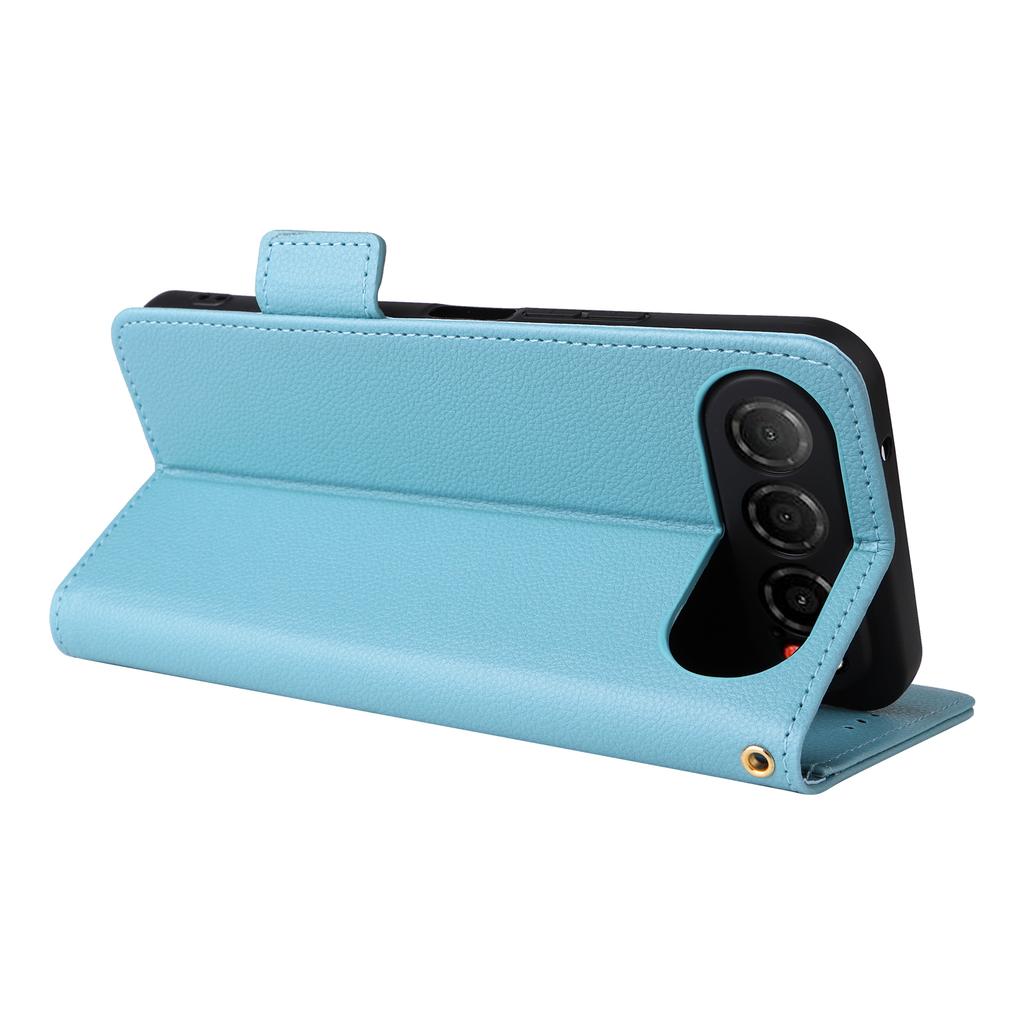 Pro ZTE nubia Air Case Peněženka s texturou liči Kožené pouzdro na telefon s řemínkem na zápěstí