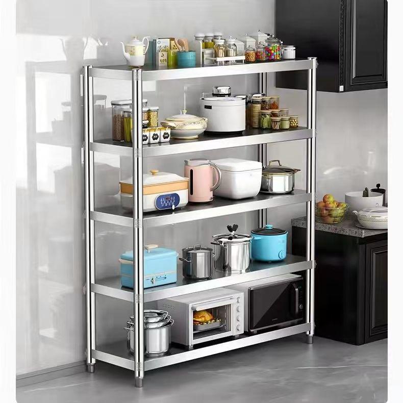 Stainless Steel Multi-Layer Kitchen Storage Rack for Microwave and Oven