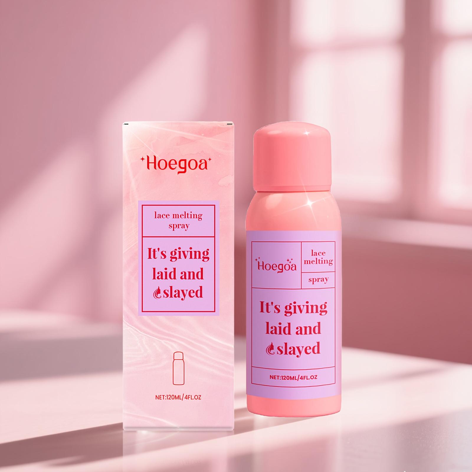 

Hoegoa 120 мл Спрей для фиксации парика, Невидимая посадка для формирования кружева парика, Легкий и освежающий спрей для ухода F - Спрей для фиксации сильной фиксации 1pc